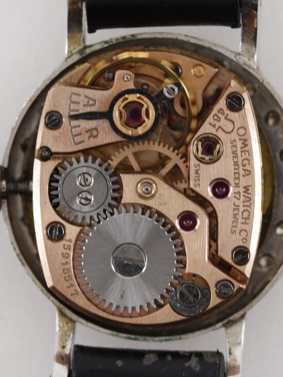 OMEGA antique Watches cal.481 whiteDial PtPlatinum/diamond/Embossed Leathe... main image 10